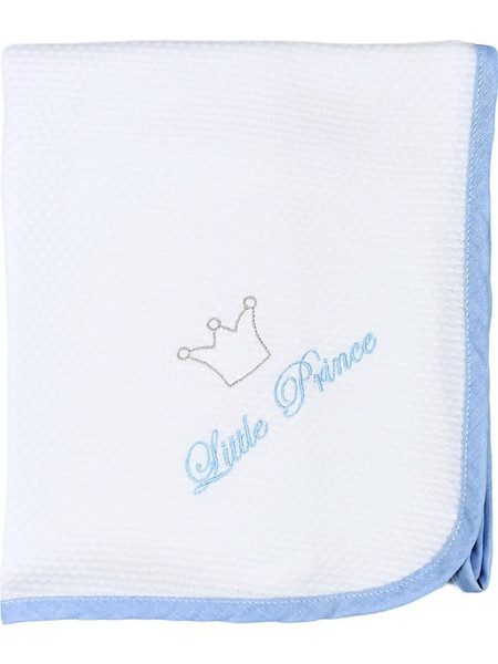 Baby Star Little Prince Πάνα Αγκαλιάς Γαλάζια 80x80cm