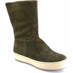 Boxer Γυναικεία Μποτάκια Χιονιού Πλατφόρμα Suede Χακί 54078-60-112