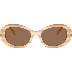Tory Burch TY7214U 318173 Γυναικεία Γυαλιά Ηλίου Οβάλ Κοκάλινα Καφέ με Καφέ Φακό