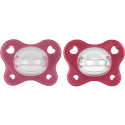 Chicco PhysioForma Dual Soft Ανατομικές Ορθοδοντικές Πιπίλες Σιλικόνης 16-36m Κόκκινο Ροζ 2τμχ