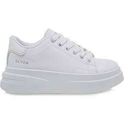 Seven Γυναικεία Sneakers Flatforms Λευκά U130E0042651