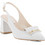 Guy Laroche Γόβες Slingback Δερμάτινες με Χοντρό Ψηλό Τακούνι Λευκές 593-79
