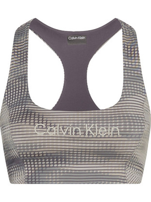 Calvin Klein Αθλητικό Μπουστάκι με Μέτρια Στήριξη Μπεζ 00GWS3K125-I3M