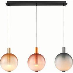 Sunlight Κρεμαστό Φωτιστικό Οροφής Ράγα Τρίφωτο LED Γκρι Venus-3S