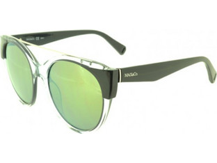 Max & Co MO296/S TQX3U Γυναικεία Γυαλιά Ηλίου Στρογγυλά Κοκάλινα Κόκκινο Μαύρο με Πράσινο Φακό