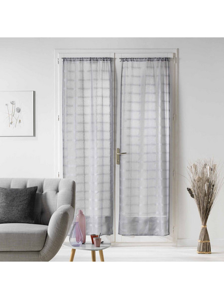 Spitishop Σετ Κουρτίνες Παραθύρου με Τούνελ 70x200 Candide 1625935 Gris