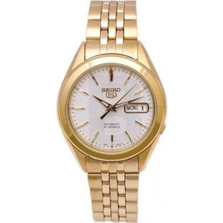 Seiko Ανδρικό Ρολόι Αυτόματο με Χρυσό Μεταλλικό Μπρασελέ SNKL26K1