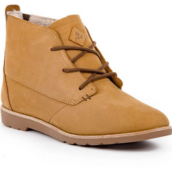 Reef Γυναικεία Μποτάκια Chukka Suede Μπεζ με Χοντρό Χαμηλό Τακούνι και Γούνα RF0A3OLL-WHE