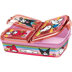Stor Hello Kitty Friends Πλαστικό Παιδικό Δοχείο Φαγητού Πολύχρωμο