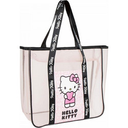 Cerda Hello Kitty Υφασμάτινη Τσάντα Θαλάσσης Ώμου Ροζ 62x39cm 2100005691