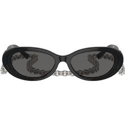 Tiffany & Co TF4221 8001S4 Ανδρικά Γυαλιά Ηλίου Οβάλ Κοκάλινα Μαύρα με Μαύρο Φακό