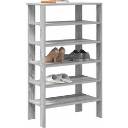 vidaXL Παπουτσοθήκη Ξύλινη Γκρι M61xΠ32xY105cm 859865