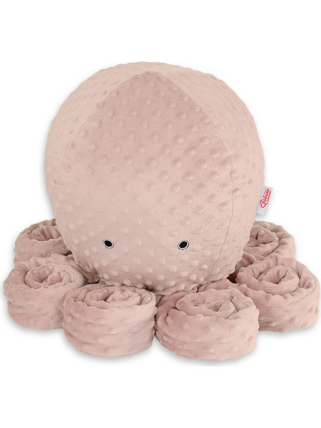 Bobono Χταπόδι Polka Dot Minky Pastel Pink 75cm