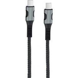 EGOBOO ChargeFlow Braided USB-C to USB-C 1.2m Black EBCUSBCUSBCFAB-BLK