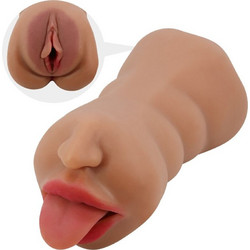 Crazy Bull Sarah Double Pocket Pussy & Mouth Αυνανιστήρι Brown