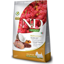 Farmina N&D Quinoa Grain Free Skin & Coat Mini Adult with Quail, Quinoa, Coconut & Turmeric 7kg