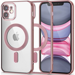 Tech-Protect Magshine MagSafe Back Cover Transparent/Rose Gold (iPhone 11)