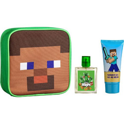 Air Val Minecraft Eau de Toilette 50ml + Shower Gel 100ml + Toiletry Bag