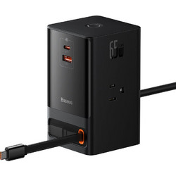 Baseus PowerCombo Digital Βάση Φόρτισης με Καλώδιο USB-C με Θύρα USB-A & Θύρα USB-C 65W