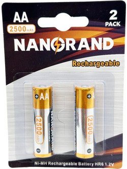 Nanorand Rechargeable AA 2500mAh 2τμχ