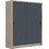 PoliHome Δίφυλλη Ντουλάπα Ρούχων Συρόμενη Vanity Γκρι 160x60x200cm Ε7355,1