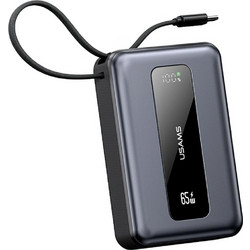 Usams XH Series Power Bank 20000mAh 65W με Θύρα USB-A & Θύρα USB-C Anthracite