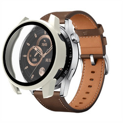 Glass protector Πλαστική Θήκη με Προστασία Οθόνης για Huawei Watch GT3 42mm Λευκή