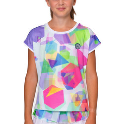 Bidi Badu Παιδικό T-Shirt Κοντομάνικο Λευκό Μωβ Φούξια G1620029-WHMX