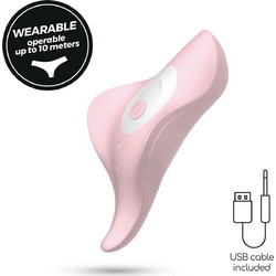 Crushious Mobula Panty Vibrator Κλειτοριδικός Δονητής για Ζευγάρια με Τηλεχειριστήριο Ροζ