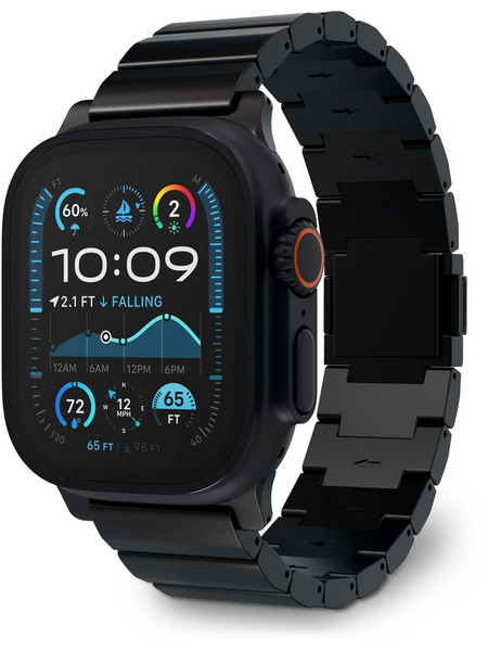 Decoded Titanium Λουράκι Μεταλλικό Black (Apple Watch Ultra 49mm)