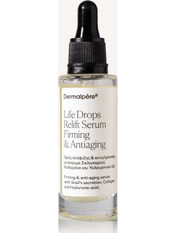 Dermalpere Life Drops Relift Αντιγηραντικό Serum Προσώπου για Σύσφιξη με Εκχύλισμα Σαλιγκαριού Κολλαγόνο & Υαλουρονικό 30ml