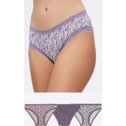 Minerva Βαμβακερά Γυναικεία Slip με Δαντέλα 3Pack 96-82368-300