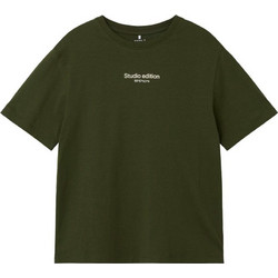 Name It Παιδικό T-Shirt Κοντομάνικο Χακί 13236526