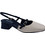 Comfort Ανατομικές Γόβες Slingback Δερμάτινες με Χοντρό Χαμηλό Τακούνι Μαύρες Εκρού 160084-3