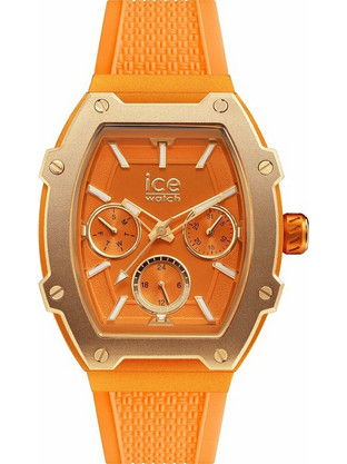Ice Watch Γυναικείο Ρολόι Χρονογράφος με Πορτοκαλί Καουτσούκ Λουράκι IC023287