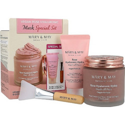Mary & May Rose Hyaluronic Hydra Wash off Pack 125gr + Hyaluronic Hydra Wash 30gr +Washoff Spachulla 1τμχ