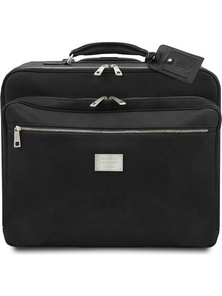 Tuscany Leather Varsavia TL141888 Βαλίτσα Καμπίνας 45.5x40.5x26cm με 2 Ρόδες Μαύρη