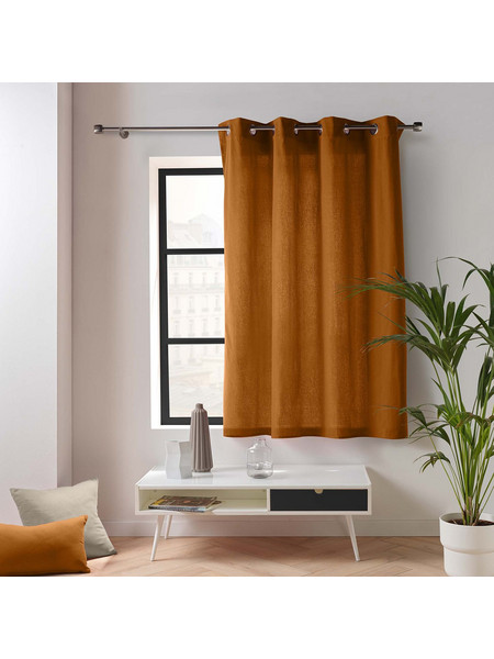 Douceur d'interieur Κουρτίνα Παραθύρου με Τρουκς 135x180 Twily 1612136 Camel Brown