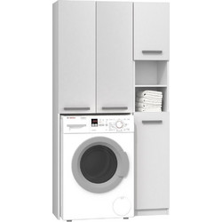 Topeshop Marpol DD Ντουλάπι Μπάνιου Πλυντηρίου Δαπέδου Ξύλινο Λευκό