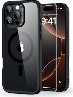 ESR Classic Hybrid Halolock Back Cover Clear Black (iPhone 16 Pro)