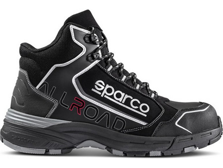 Sparco All Road High Μποτάκια Ασφαλείας S3 Αδιάβροχα Μαύρα Γκρι