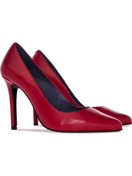 Andres Machado Γόβες Δερμάτινες με Τακούνι Στιλέτο Μπορντό ANA-14