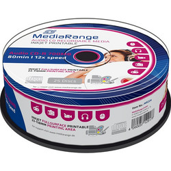 MediaRange MR224 Εγγράψιμα CD-R 12x Printable 700MB Cake Box 25τμχ