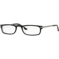 Luxottica 3203 C388 Ανδρικός Σκελετός Γυαλιών Οράσεως Κοκάλινος Μεταλλικός Ασημί Μαύρος