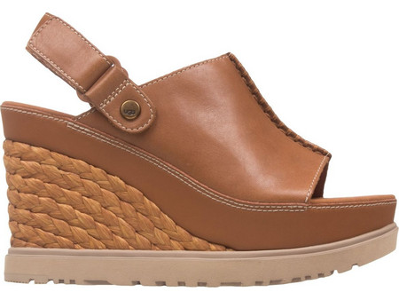 UGG Καλοκαιρινές Γυναικείες Πλατφόρμες Ψηλές Δερμάτινες Ταμπά 1152668-COG