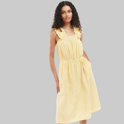 Barbour Midi Καλοκαιρινό Καθημερινό Φόρεμα Κίτρινο LDR0642-BRYE74