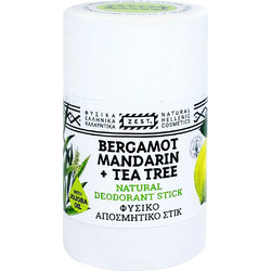 Zest Bergamot Mandarin & Tea Tree Φυσικό Αποσμητικό Stick Χωρίς Αλουμίνιο 60ml