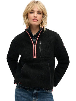 Superdry Γυναικείο Αθλητικό Φούτερ Μαύρο W2012341A-F9K