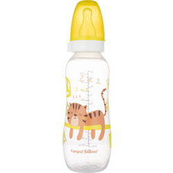 Canpol Βabies Africa Πλαστικό Μπιμπερό με Θηλή Σιλικόνης 12m+ Yellow 330ml