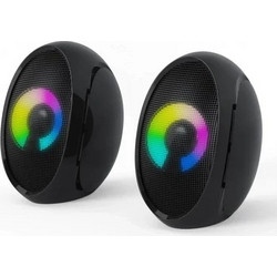 Andowl Q-YX29 Ηχεία Υπολογιστή 2.0 με RGB Φωτισμό Μαύρα